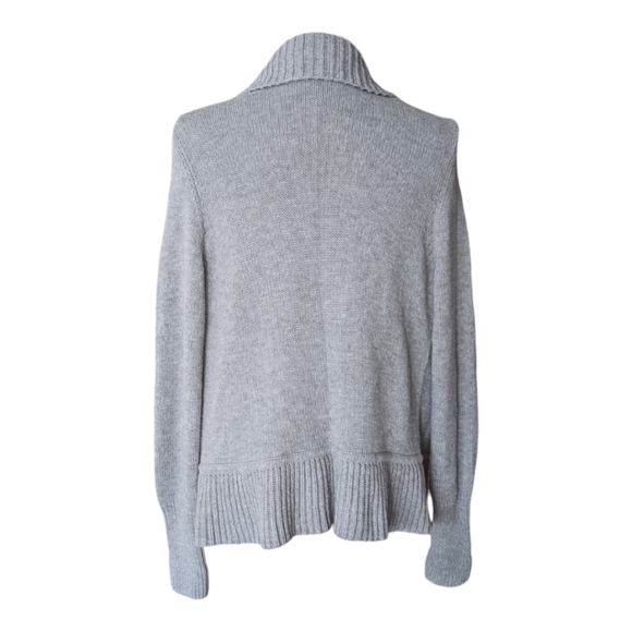 TALBOTS Grey 🩶 Cardigan Size Large Open Front - Picture 4 of 6